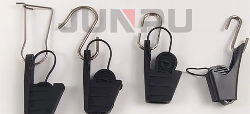 FTTH Anchor Clamp – ocynkowany hakowy zacisk naciągowy do kabla światłowodowego typu S